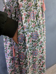 Indian Hand Block Printed Eco-Friendly Voile Cotton Summer <b>Dress</b> for Women Stylish Floral Pattern Natural Sweet Tassel <b>Dress</b> - Product Image 3