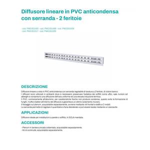 Diffusore Lineare in PVC Anti-Condensa Tecnosystemi con Smorzatore a 2 Fessure per Sistemi HVAC - Product Image 1