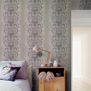 วอลล์เปเปอร์ทนไฟสำหรับการปรับปรุงบ้านรูปแบบหยิกดอกไม้วินเทจ - Product Image 1