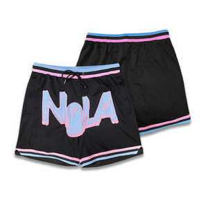 Pantalones cortos para correr de verano para hombre, pantalones cortos deportivos informales para correr, patrón de ondas, Color sólido, cordón suelto, seco, pantalones cortos deportivos para gimnasio - Product Image 1