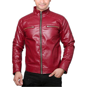 Veste décontractée pour homme en cuir PU effet vache, haute qualité, col montant, fermeture éclair, manches longues, collection hiver 2026 - Product Image 5
