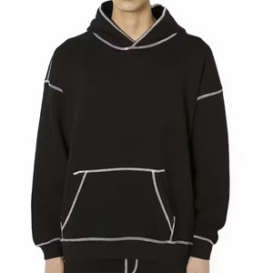 Wholesale Custom <b>Hoodie</b> Custom Contract Stitch <b>Mens</b> Sweatshirts Oversized <b>Thick</b> Heavyweight High Quality Pullover Hoodies - Product Image 2