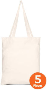 ถุงผ้าคอตตอนธรรมชาติขนาด10ออนซ์กระเป๋าช้อปปิ้งที่จับยาวกระเป๋าผ้าใบเป็นมิตรต่อสิ่งแวดล้อมออกแบบโลโก้ได้ตามต้องการ - Product Image 3