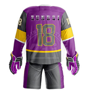 Dernier design, haute qualité, nouvelle arrivée, uniforme de hockey sur glace, service OEM, équipe personnalisée, respirant, léger, 100% polyester - Product Image 3