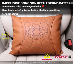 Appuie-tête et coussin de dossier en cuir Nappa ODM de haute qualité pour voiture, repose-nuque universel pour voiture, ensemble complet bleu - Product Image 6