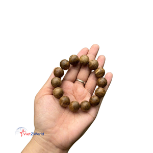 Collar de pulsera de cuentas de madera de agar vietnamita hecho a mano diseño Simple de Buda dulce fragancia suéter cadena Material Natural - Product Image 2