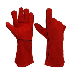 Guantes de Seguridad para Soldadura de Cuero Vacuno Ignífugo para Hombre con Cierre de Tirón, Empaque Personalizado, Venta al Por Mayor 2026 - Product Image 2