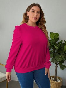 Sweat-shirt pour femme à séchage rapide, respirant, en molleton de coton, couleur unie, pull léger, décontracté, manches longues - Product Image 4