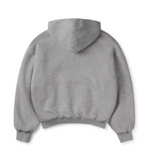 Sweat à capuche noir avec logo personnalisé pull à capuche surdimensionné épaule tombante sweats à capuche à logo surdimensionné en éponge française - Product Image 2