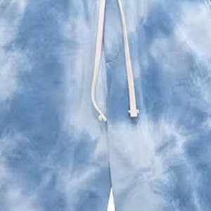 Shorts d'été en laine pour hommes, haute qualité, vente en gros, logo personnalisé, imprimé tie-dye effet nuage, motif uni, maille respirante, tenue décontractée et de sport - Product Image 6