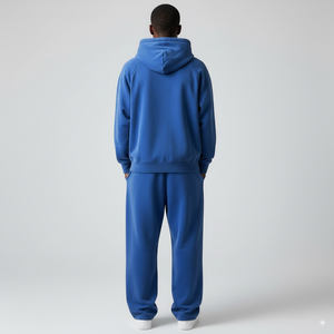 Survêtements de luxe personnalisés en coton lourd, sweat-shirt à capuche, pantalon de survêtement à jambe large, ensemble de survêtement en molleton français 500 g/m² pour - Product Image 6