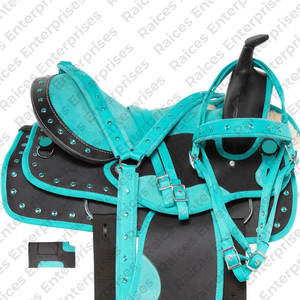 Sillín de caballo inglés de cuero genuino Premium con estampado de logotipo personalizado 2025, sillín de carreras occidental con tamaño personalizado - Product Image 6