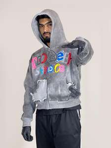 Sweat à capuche personnalisé pour homme, style unique avec un nouveau design et un imprimé tie-dye, tissu de 400 grammes, prix bas - Product Image 3