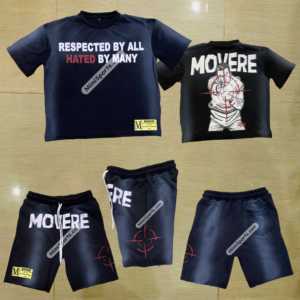 2 Pieces Baggy Heavy <b>Weight</b> Oversized Boxy Hoodie Sweatpants <b>Sets</b> Polyester/Cotton Spring Men Sweat Suits Digital Eco-Friendly - Product Image 1