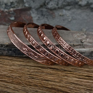 Trendy <b>Boho</b> Copper Fashion Bangles for Women Lightweight Jewelry for Parties and Gifting by Tradebyd - Product Image 3
