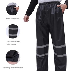 Qualité supérieure Meilleure vente Combinaison de pluie extérieure en polyester réfléchissant haute visibilité Veste et pantalon de sécurité imperméables avec logo personnalisable - Product Image 5