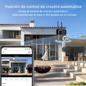 2 caméras de sécurité extérieures Wifi, vision HD, alarme, couleur noire, Dheot IP - Product Image 5