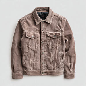 เสื้อแจ็คเก็ตคอร์ดูรอยแฟชั่นสำหรับผู้ชาย เสื้อโค้ทสไตล์สตรีทแวร์สำหรับฤดูหนาว เสื้อแจ็คเก็ตบอมเบอร์คอร์ดูรอยสำหรับผู้ชาย - Product Image 6