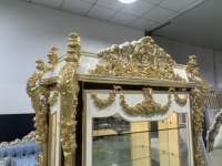 Prêt à expédier : Vitrine d'angle vintage pour whisky et vin, en stock, pour salon, bar à domicile, présentoir à liqueurs, meuble de rangement pour vins