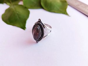 Anillo hecho a mano de plata de ley sólida 925, anillo de piedras preciosas con forma de marquesa de diamante labradorita azul Natural para mujer, venta al por mayor - Product Image 4