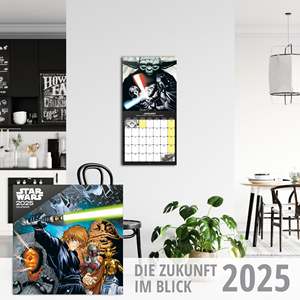 Calendrier en papier Star Wars classique 2025 – Polyvalent pour le bureau et la maison, idéal pour l'affichage, la décoration, la promotion et comme cadre photo - Product Image 3