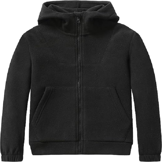 Men's Long Sleeve Full Zip Pullover Sweatshirt Warm Polyester/Cotton Fleece Hoodie Pockets for Autumn Seasons Boy's Comfort