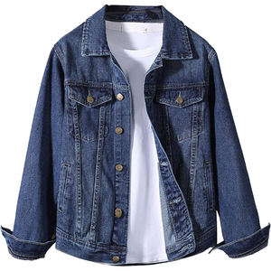 Vente en gros Veste en jean de coton de couleur bleue Veste en jean chaude d'hiver à manches longues de grande taille pour hommes adultes - Product Image 1