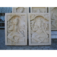 Sculpture en relief en marbre naturel poli, design européen moderne sculpté à la main, art mural 3D, intérieur/extérieur