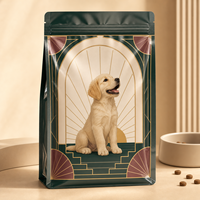 Pochette à fond plat personnalisée Neo Deco Arcade imprimée numériquement pour friandises pour chiens, emballage refermable pour animaux de compagnie sans valve