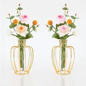 Vase en verre sur support en bois, style moderne, pour plantes, décoration minimaliste pour la maison et le bureau - Product Image 6