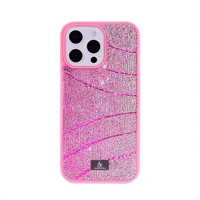 Casing Ponsel Mewah Berhias Berlian dan Glitter Anti Benturan TPU+PC Tanpa Holder untuk 14 Pro
