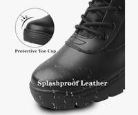 Bottes de travail tactiques en cuir pour hommes, style jungle, à lacets, avec embout en acier, anti-perforation, antidérapantes, bottes de sécurité