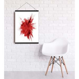 Pair of 51 cm Magnetic <b>Poster</b> Strips Stainless Steel MDF Black for Displaying Magnetic Cards - Product Image 1