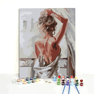 Abstract Sexy ragazza nuda arte della parete su misura per kit di numeri fai da te pittura ad olio con numeri per la decorazione della camera domestica come regalo per l'amante - Product Image 1