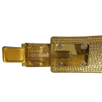 Ceintures de musculation respirantes en cuir de vachette gaufré or de haute qualité, support dorsal pour entraînement, design personnalisable