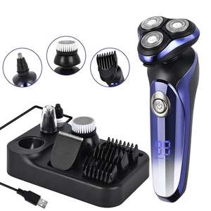 Rasoir électrique rechargeable pour hommes avec écran LED, triple lame, tondeuse nasale, étanche IPX7, pour le visage et le corps - Product Image 2