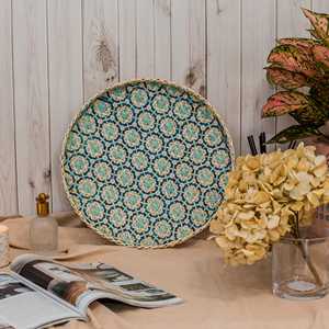 Obtenga el suyo ahora: Gran oferta en bandejas de bambú elásticas redondas hechas a mano de Vietnam con patrones elegantes en 2024 - Product Image 1