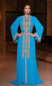 Vestido de caftán de estilo de Oriente Medio para ropa de fiesta Diseño decente aturdido Adornado Cristal Beadssstone Dabka Trabajo Hecho Seda - Product Image 2