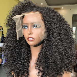 Perruque de cheveux humains bruts non transformés Deep Wave Afro Kinky Curly Perruque de cheveux humains Prix de gros - Product Image 1