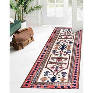 Tapis imprimé bohème : Cadeaux personnalisés, marron, design turc, fin, imprimé en 3D, petit, salon, tapis gobelin - Product Image 1