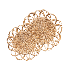 Handmade <b>WOVEN</b> WATER HYACINTH PLACEMATS <b>COASTERS</b> Sustainable and Eco-Conscious Handmade <b>Coasters</b> for Green and Stylish Living - Product Image 1