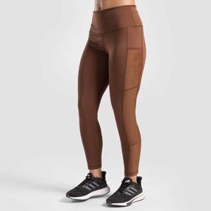 Leggings Capri Confortables (Marron) XS XXS en Nylon/Spandex Respirant avec Bande Latérale, Conçus pour l'Entraînement des Femmes, Pakistan - Product Image 3