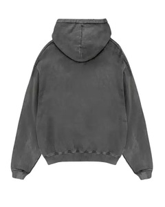 Venta al por mayor para hombre Sudadera con capucha de invierno de gran tamaño Boxy ZipUp personalizado bordado Sudadera con capucha de peso pesado Vintage lavado con cremallera para hombres/mujeres - Product Image 2