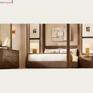 Cabecera y Estructura de <span class=keywords><strong>Cama</strong></span> de Madera Maciza Estilo <span class=keywords><strong>Boho</strong></span> <span class=keywords><strong>Chic</strong></span>, Diseño de Espiga Natural, Tamaños Queen, King y Full - Product Image 6