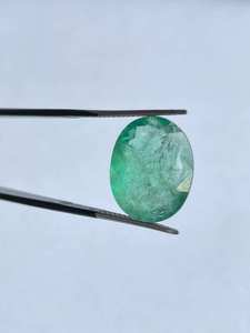 Pierre d'émeraude naturelle non montée, 6,60 carats, taille émeraude, pierre précieuse verte pour la création de bagues personnalisées, pendentifs, bijoux fins, cadeaux - Product Image 1