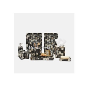 Juego de baño de madera de diseño antiguo, caja de pañuelos, dispensador de jabón, tamaño y forma personalizados, soporte de papel higiénico, juego de baño - Product Image 2