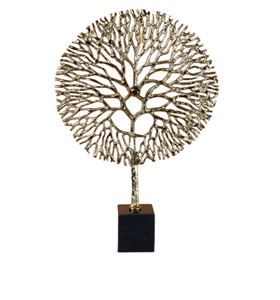 Ornement de table de Noël en métal argenté fait à la main, durable, base métallique - Décoration artistique minimaliste - Product Image 6