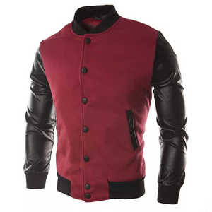 Chaquetas Letterman Varsity personalizadas, chaquetas Leatherman para hombre, chaquetas de béisbol de invierno con bordado de calavera de chenilla y bloque de Color - Product Image 2