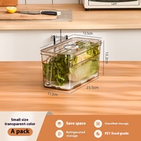 Keuken Koelkast Organizer Plastic Opbergdoos Voor Vers Houden Groente Fruit Tijdwachter Mand Bakjes Koelkast