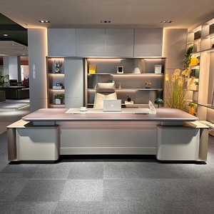 Modern L Shaped Executive <b>Desk</b> Ergonomic Eco Friendly Wooden Office Table Assembly Commercial <b>Workstation</b> Furniture - Product Image 4